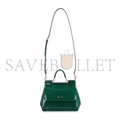 DOLCE GABBANA SICILY DAUPHINE HANDBAG PATENT LEATHER BB6002A103787174 (25*21.5*14cm)